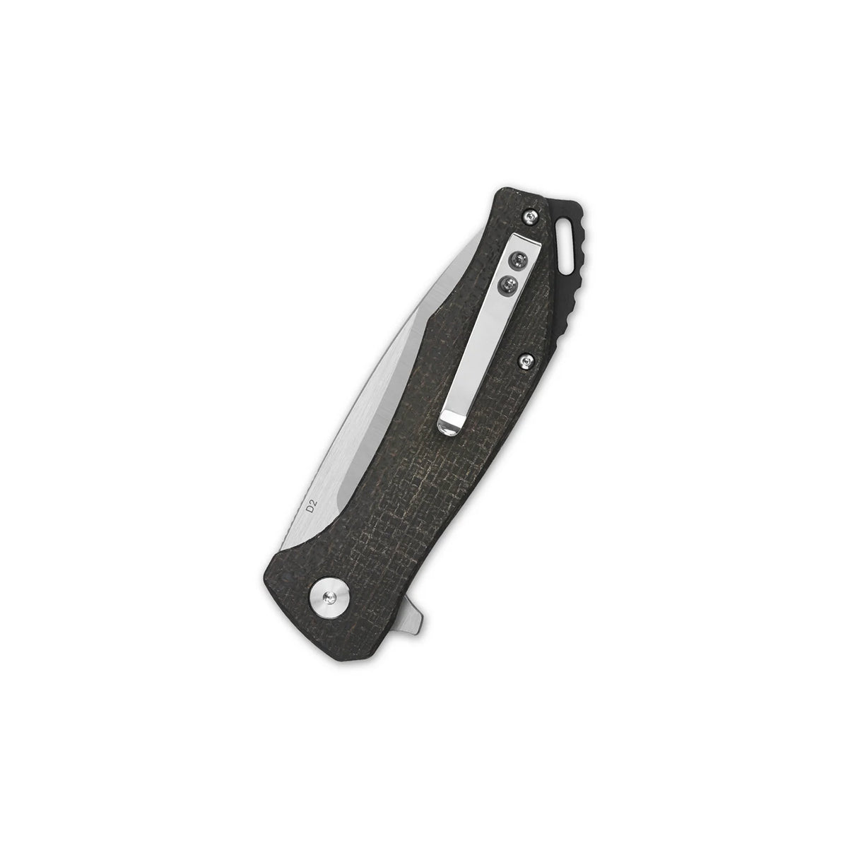 QSP Raven | Dark Brown Micarta | D2 Folding Knife
