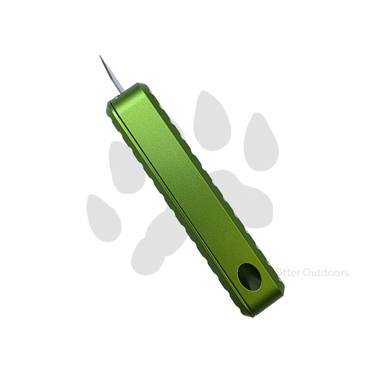 Rivery Zero Utility Knife | Grenade Pattern | Green Anodized Aluminum