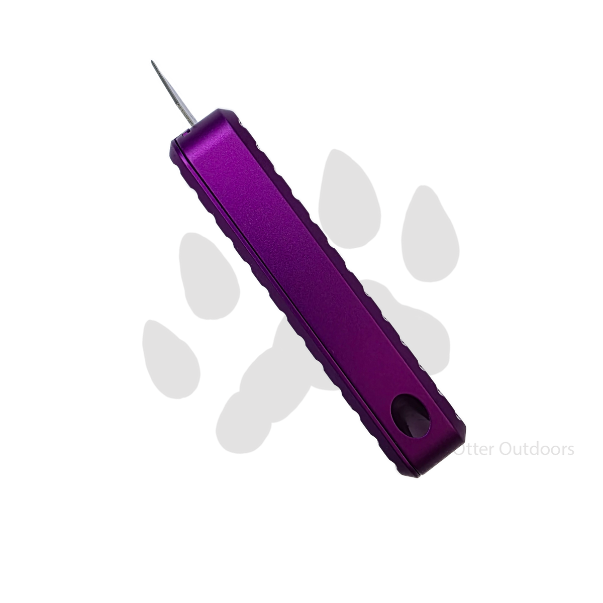 Rivery Zero Utility Knife | Grenade Pattern | Purple Anodized Aluminum