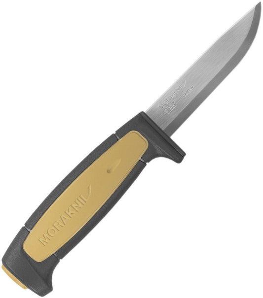 Morakniv Basic 511 | Black & Tan | Carbon Steel Fixed Blade Knife