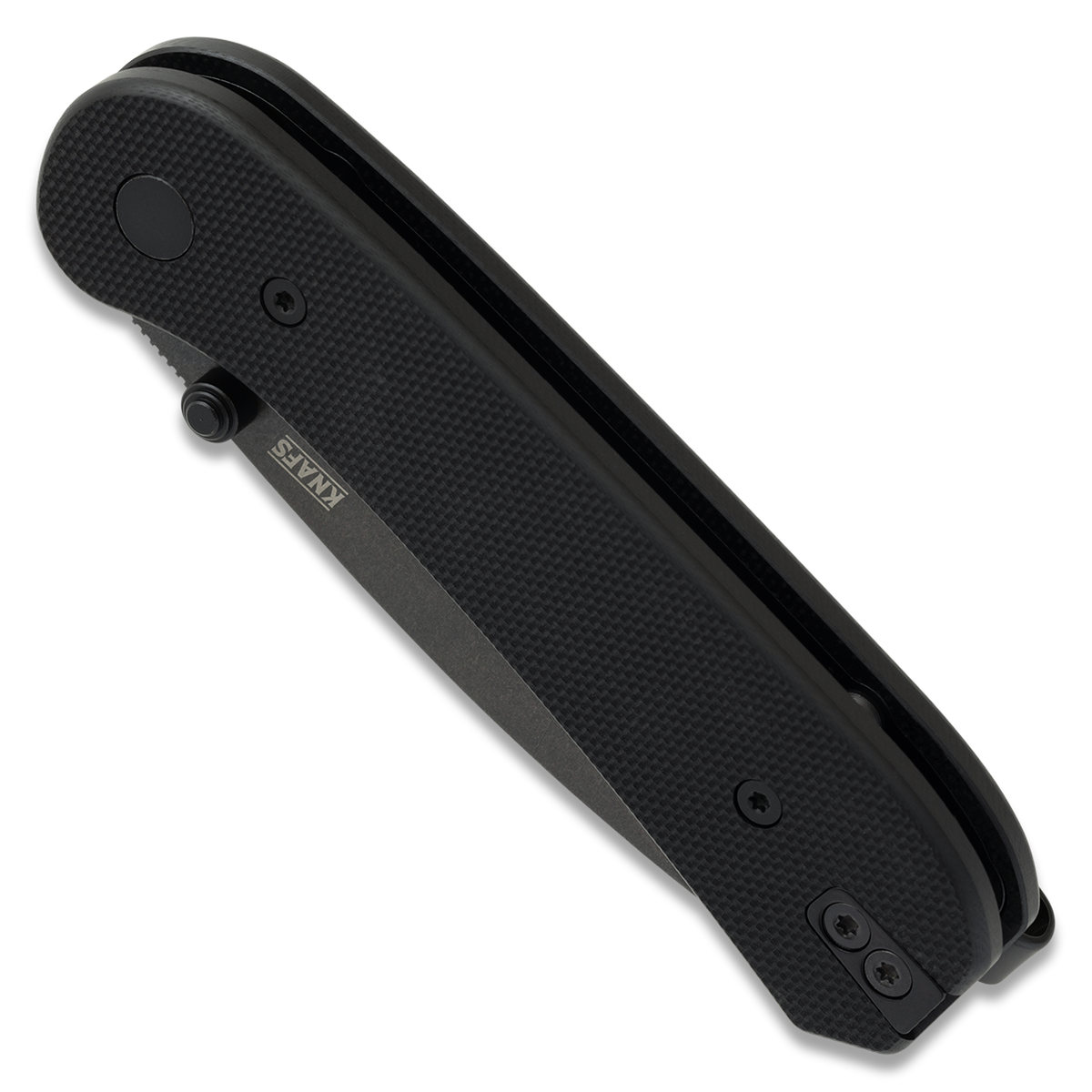 Knafs Lander 1 | Black G10 | Black Stonewashed D2 Folding Knife