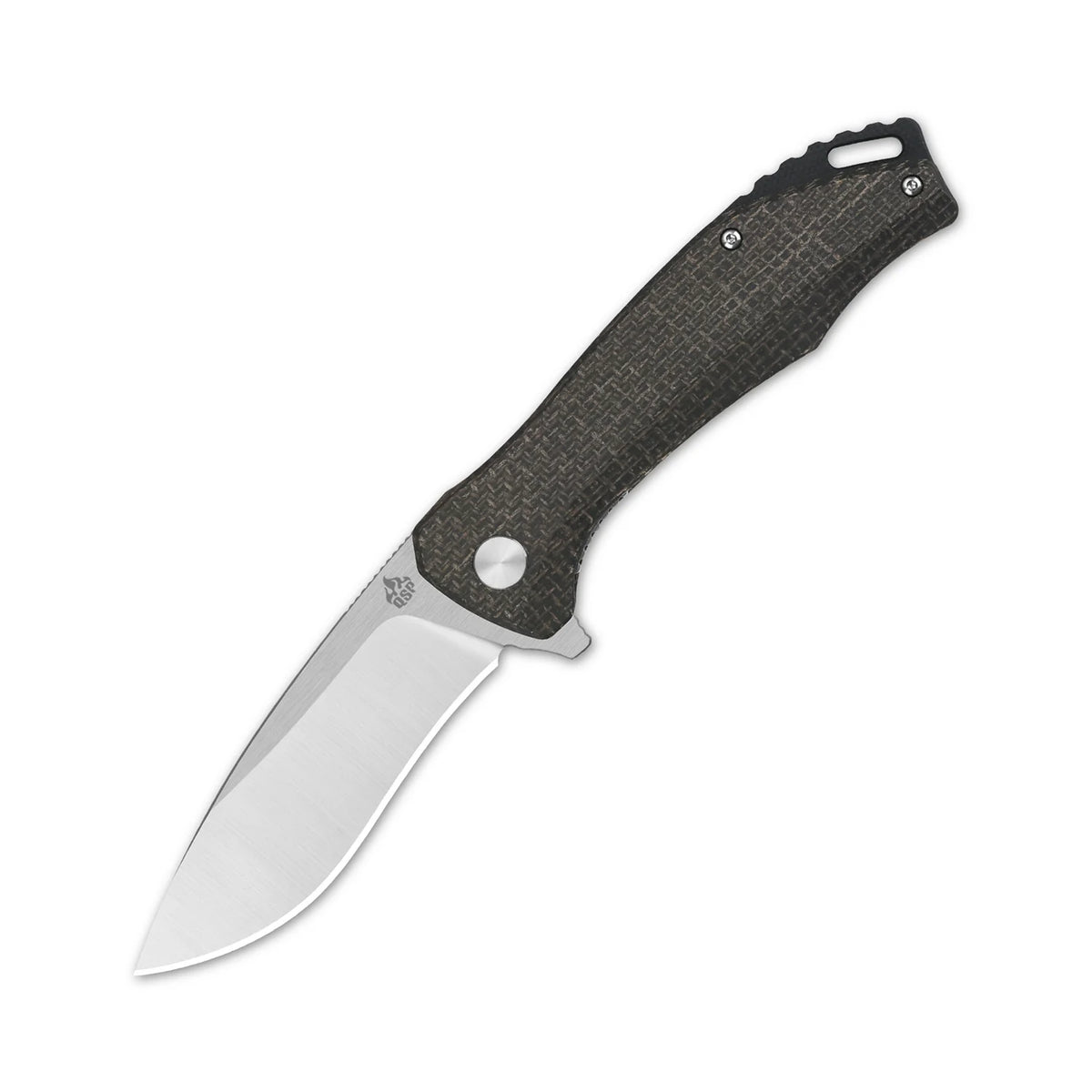 QSP Raven | Dark Brown Micarta | D2 Folding Knife