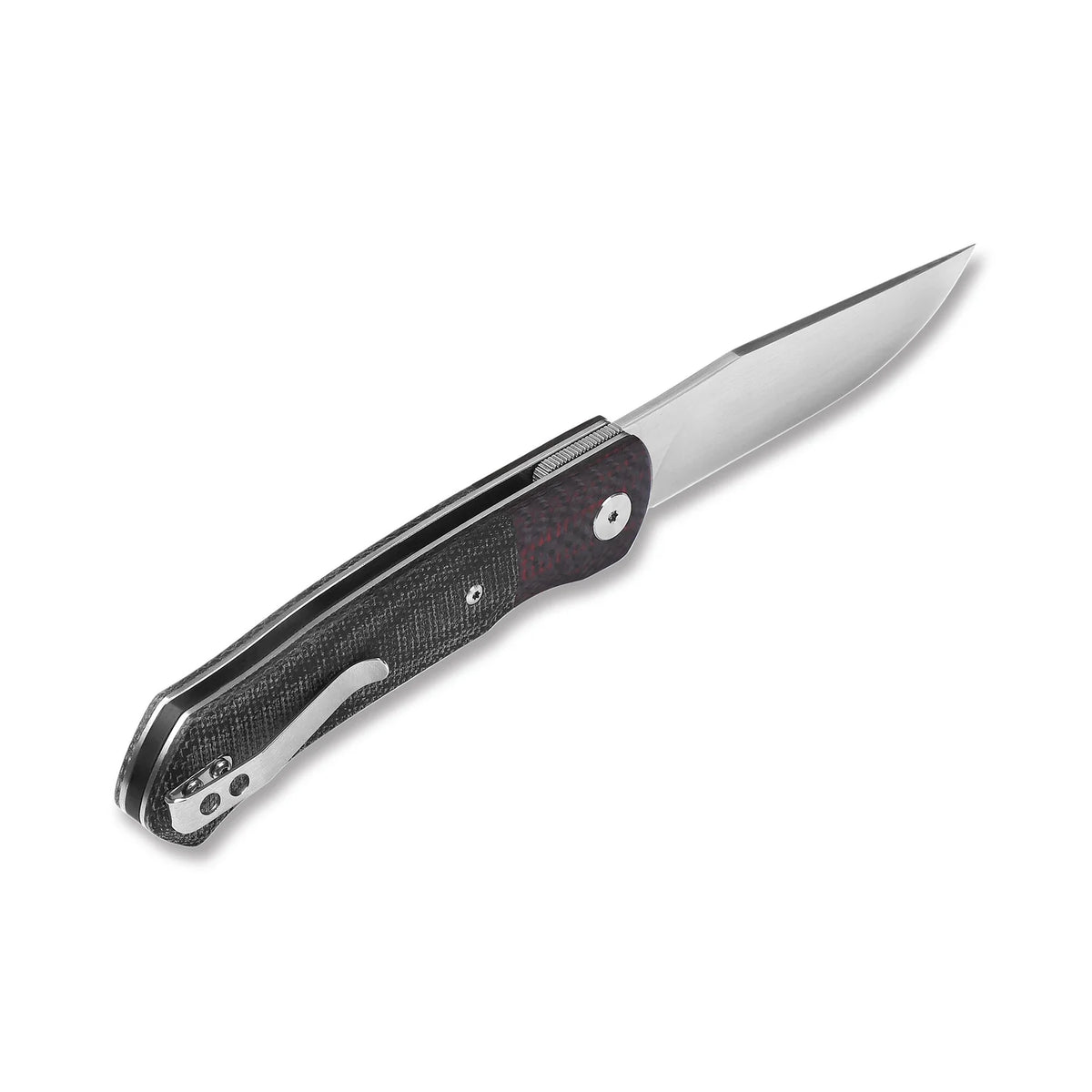 QSP Gannet Pocket Knife | Red Carbon Fiber & Black Micarta | 154CM