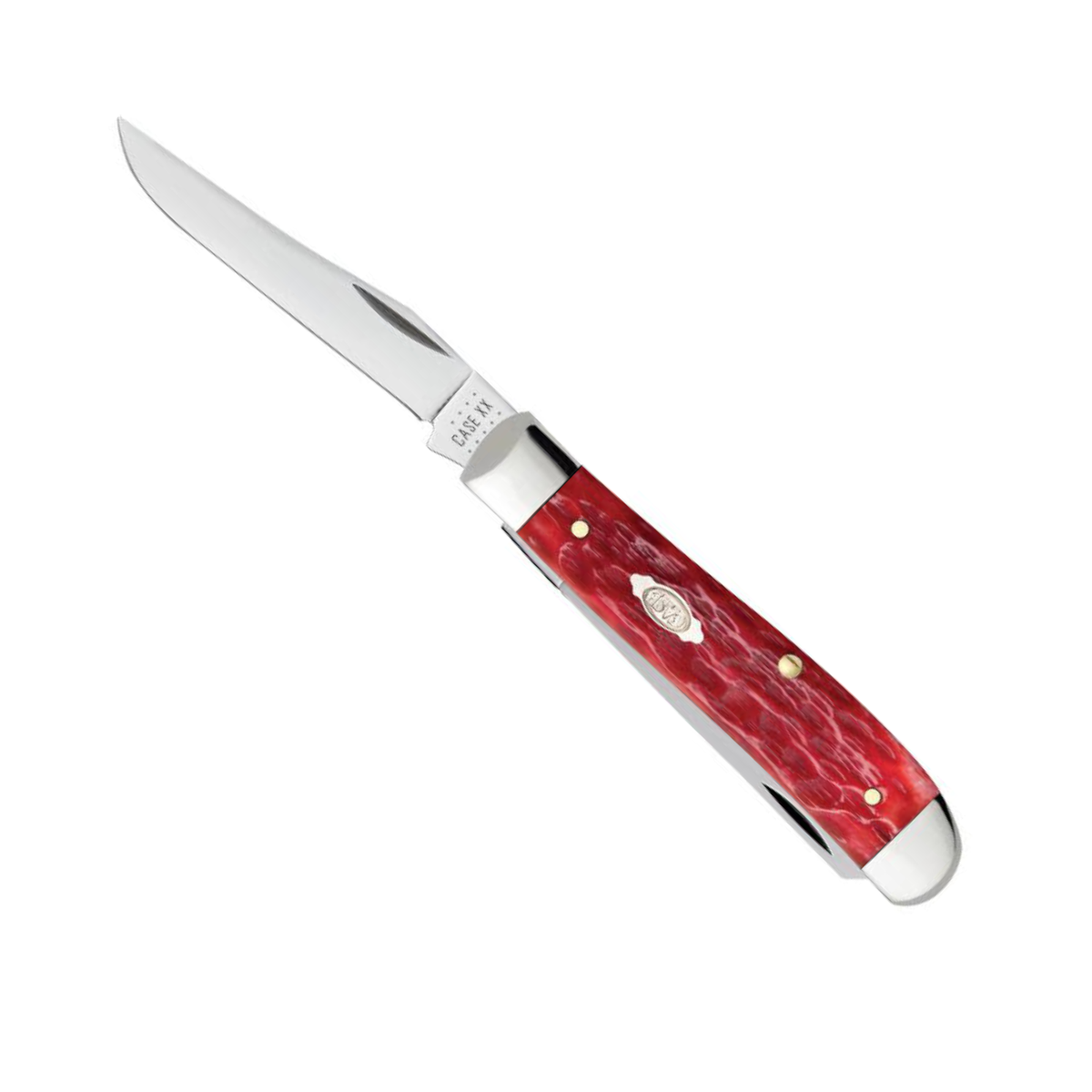 Case Mini Trapper | Dark Red Bone | Carbon Steel