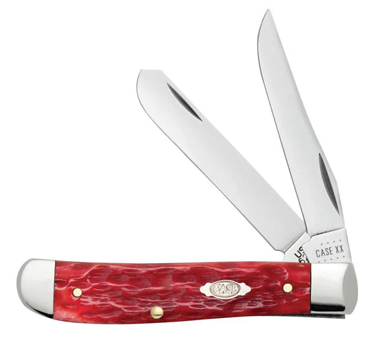 Case Mini Trapper | Dark Red Bone | Carbon Steel