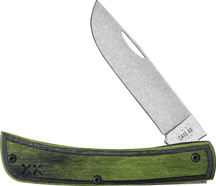 Case Crossroads™ XR Sod Buster® Jr. | Green Hornet DymaLux® Wood | S35VN Pocket Knife
