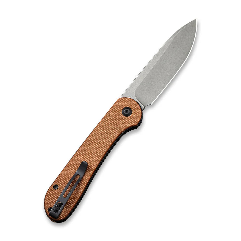 CIVIVI Button Lock Elementum | 14C28N & Brown Micarta