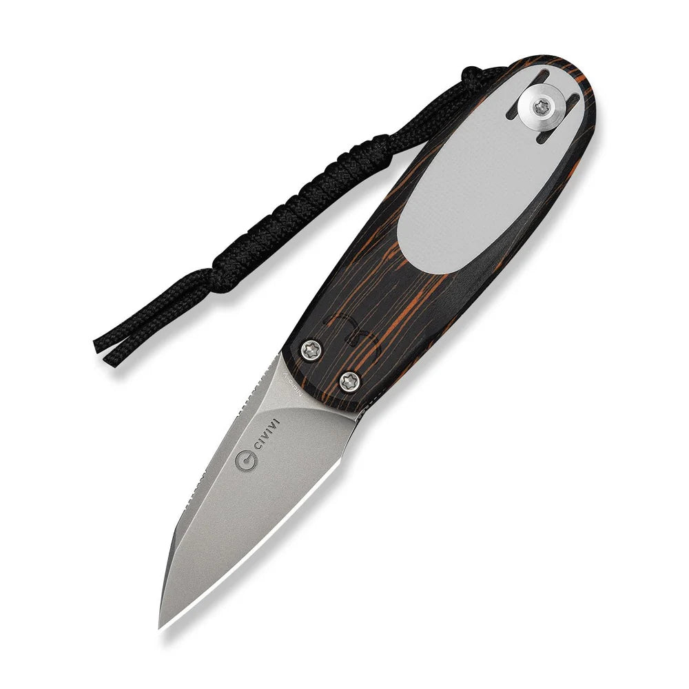 CIVIVI Purr Slip Joint Knife | Orange, Black & White G10 | Nitro-V