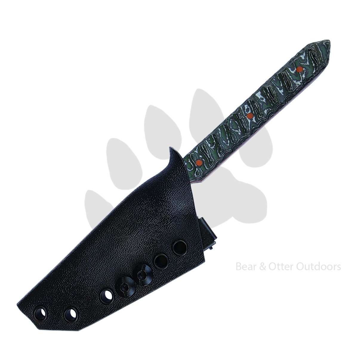 Byrd Custom Blades Field Scalpel | AEB-L & Green Fat Carbon Fixed Blade Knife