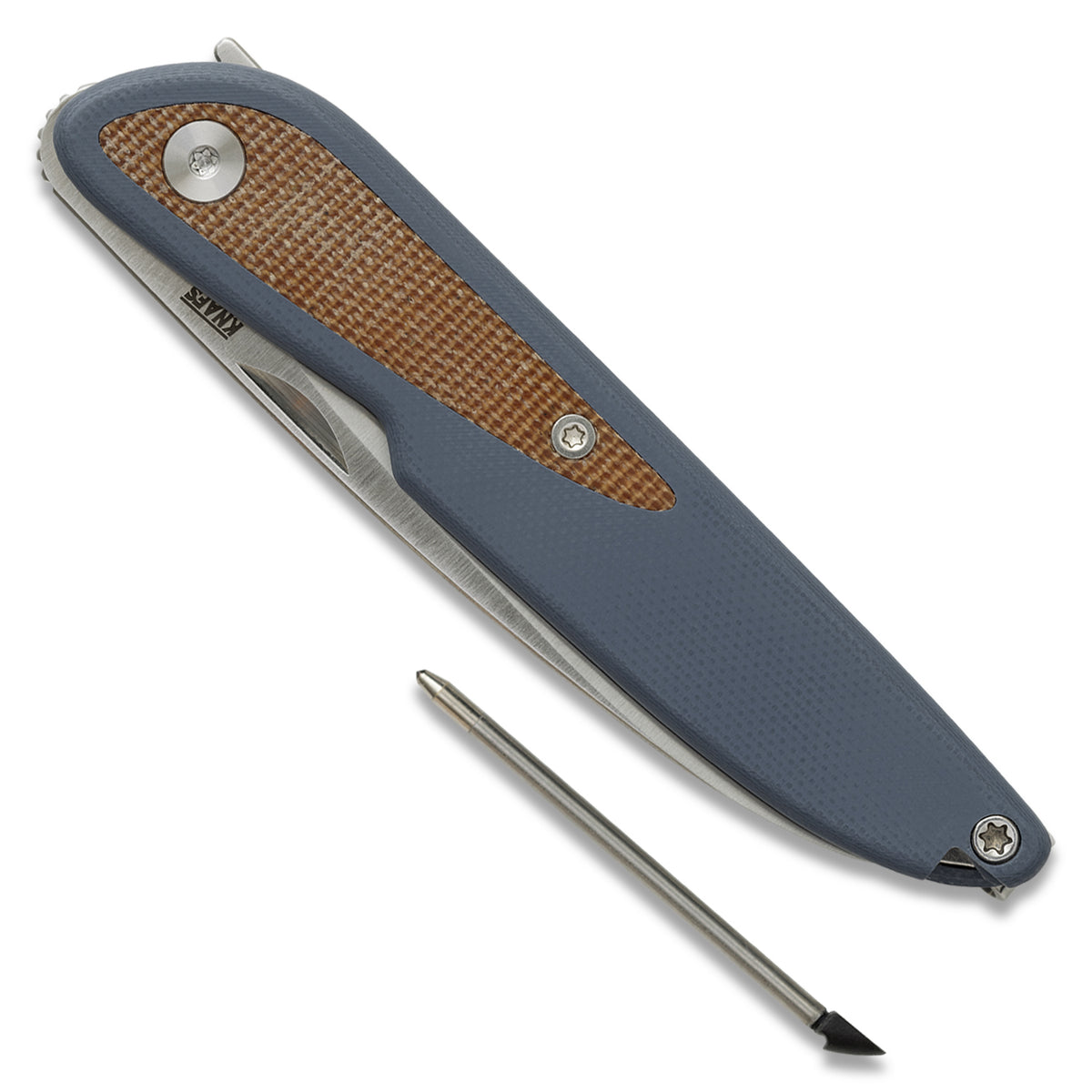 Knafs Doodler Pocket Knife | Horizon Blue G10 & Brown Micarta | S35VN