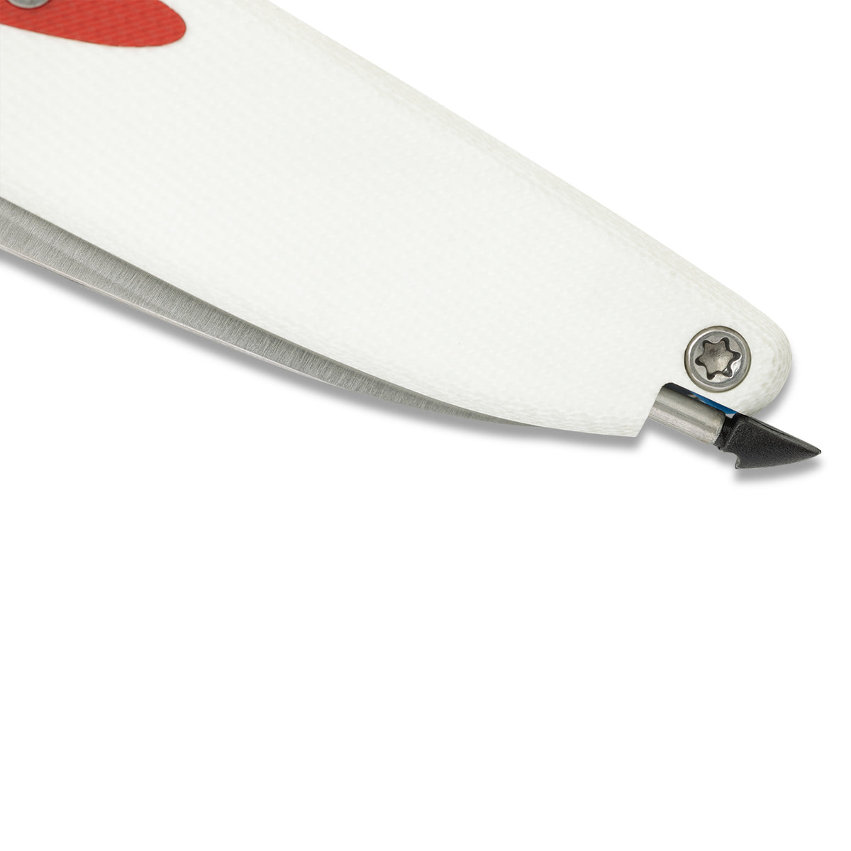 Knafs Doodler Pocket Knife | White G10 & Red Inlays | S35VN