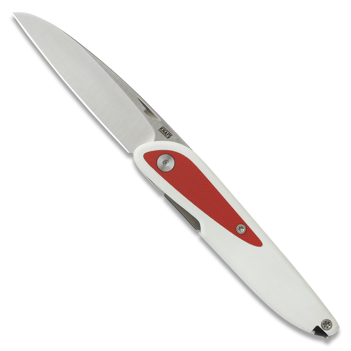 Knafs Doodler Pocket Knife | White G10 & Red Inlays | S35VN