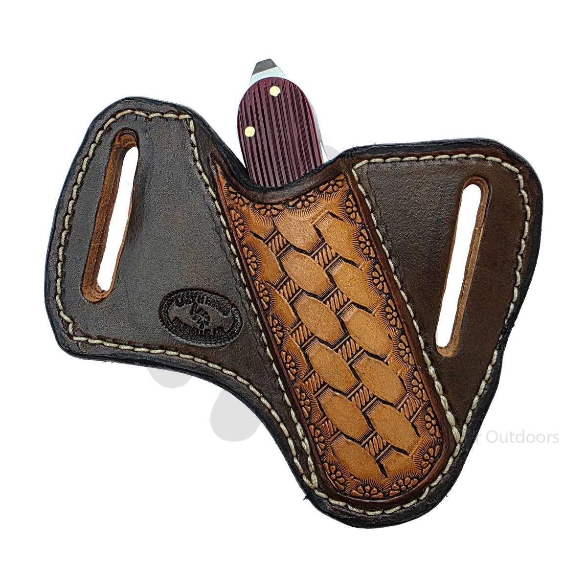 Lazy H Farms Leatherworks Trapper Belt Sheath | Ducks