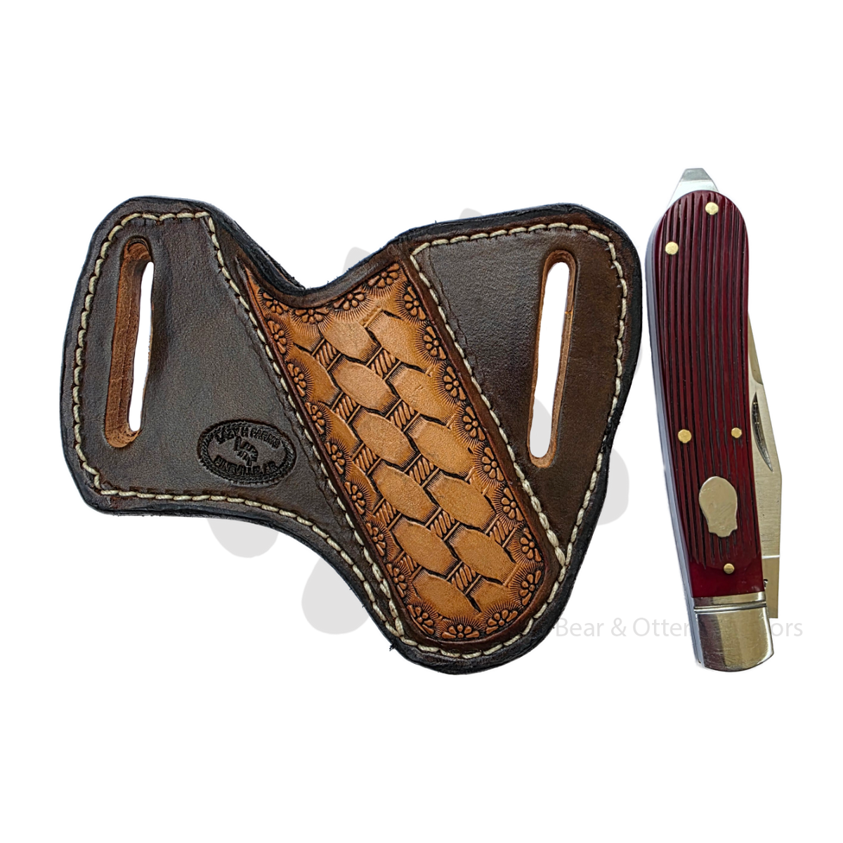 Lazy H Farms Leatherworks Trapper Belt Sheath | Ducks