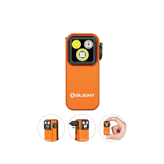 OLIGHT OCLIP PRO | ORANGE CLIP LIGHT WITH WHITE AND RED LIGHT