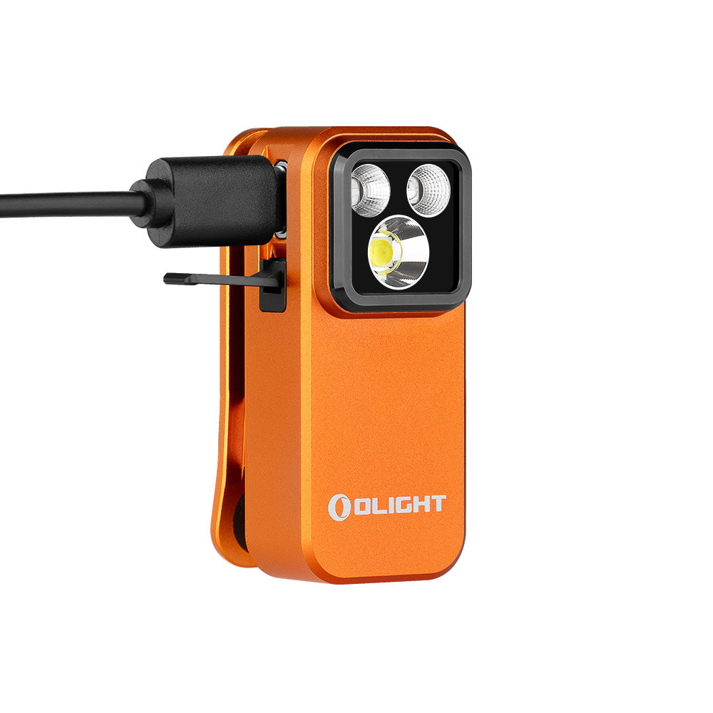 Olight Oclip Pro S – Orange | White + UV + RGB Clip-On Light