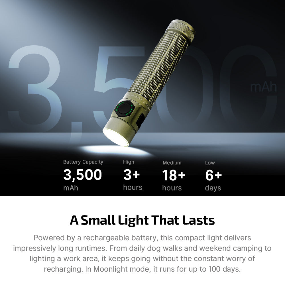 Olight Baton Ultra | 1800 Lumen Rechargeable EDC Flashlight