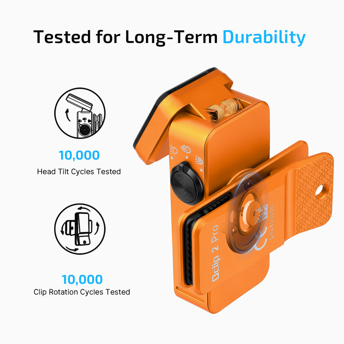 Olight Oclip 2 Pro | Orange | 530 Lumen Clip Flashlight