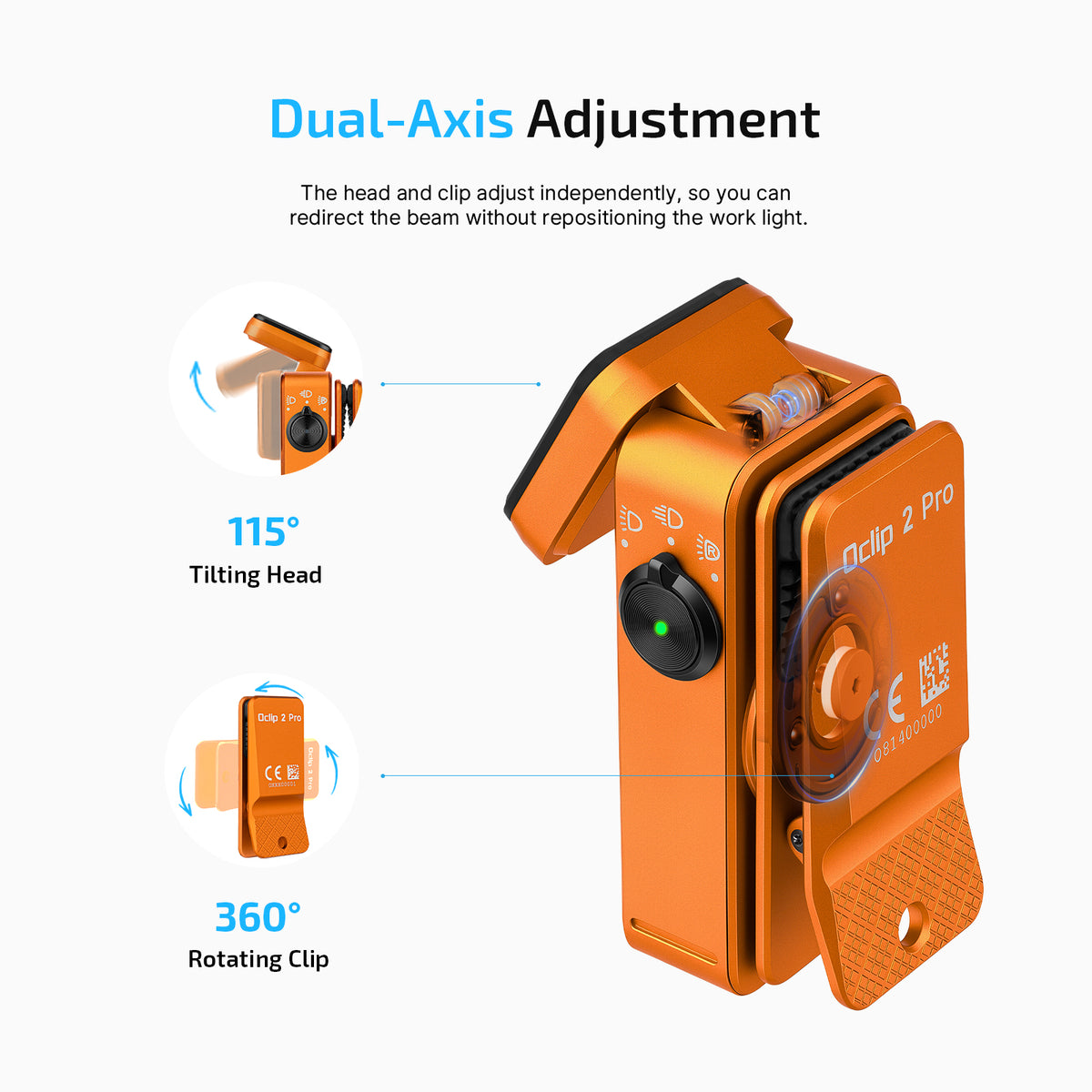Olight Oclip 2 Pro Premium | Orange | Mobile Charging Dock