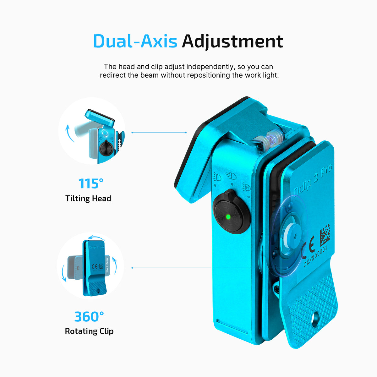 Olight Oclip 2 Pro Premium | Tidal Blue | Mobile Charging Dock
