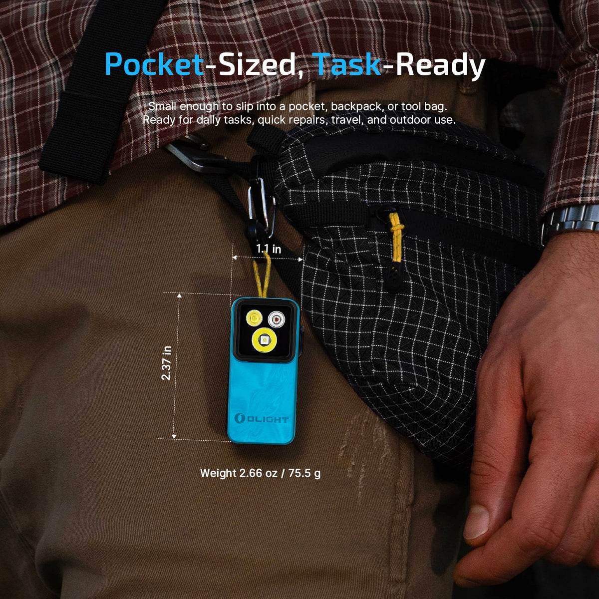 Olight Oclip 2 Pro Premium | Tidal Blue | Mobile Charging Dock