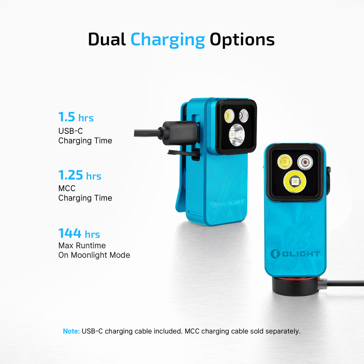 Olight Oclip 2 Pro Premium | Tidal Blue | Mobile Charging Dock