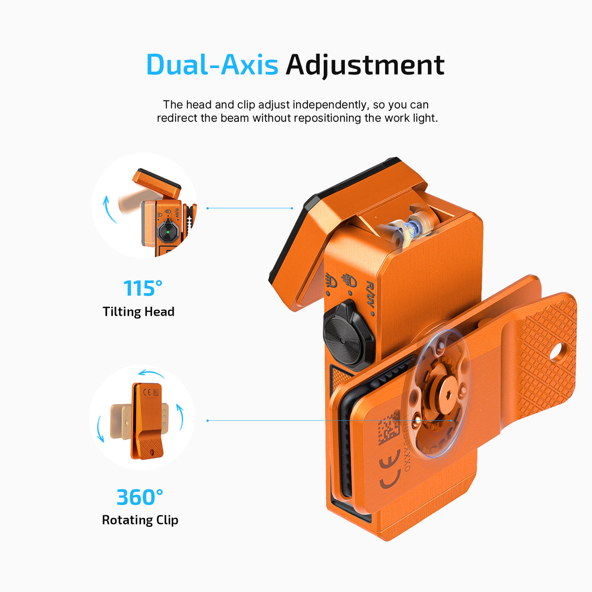 Olight Oclip 2 Ultra Premium | Amber Orange | Mobile Charging Dock