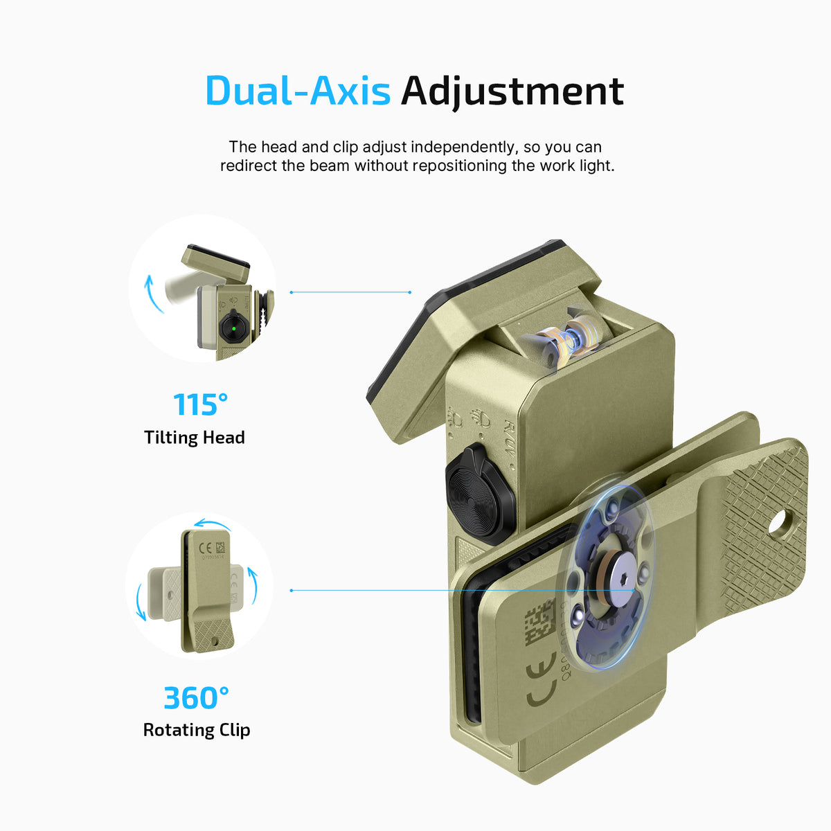 Olight Oclip 2 Ultra Premium | Olive Green | Mobile Charging Dock