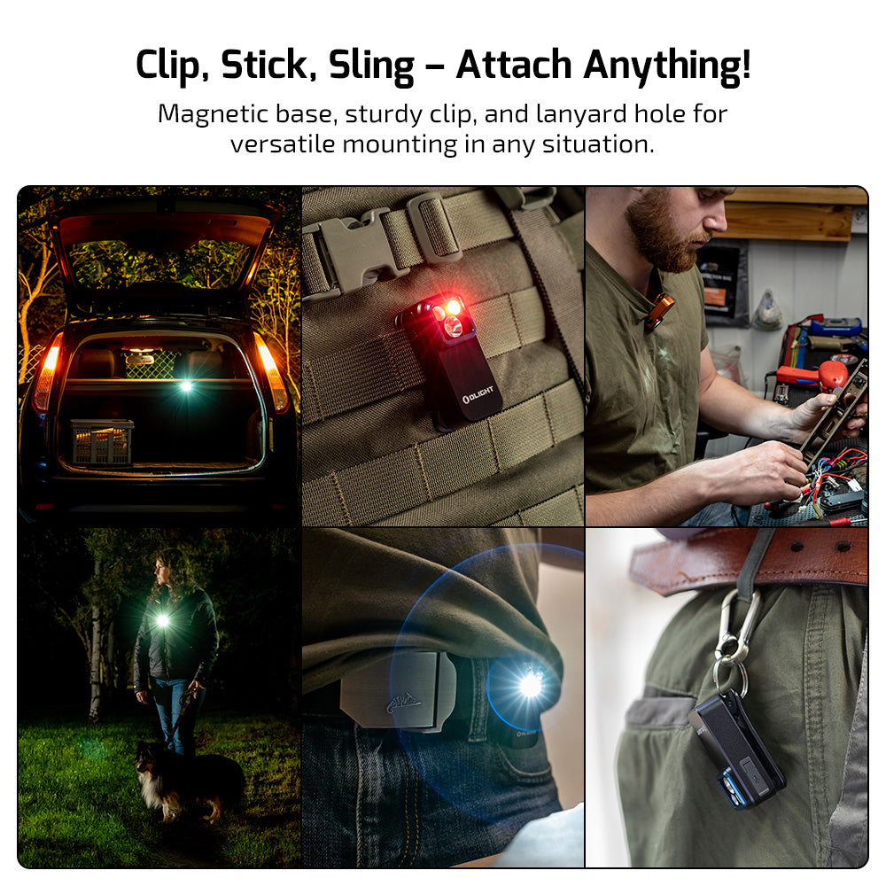 OLIGHT OCLIP PRO | GREEN CLIP LIGHT WITH WHITE AND RED LIGHT